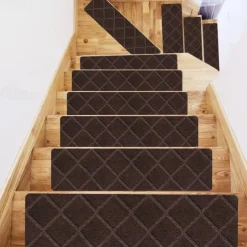 Leaf Carpet Stair Treads for Wooden Steps Stairs Carpet Tape Peel and Stick with Double Adhesive Tape