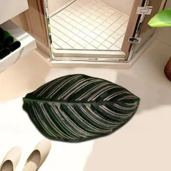 Leaf Irregular Doormat Kitchen Mat Floor Mat Non-Slip Area Rug Oil Proof Rug Indoor Outdoor Mat Bedroom Decor Bathroom Mat Entrance Rug