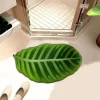 Leaf Shape Doormat Kitchen Mat Floor Mat Non-Slip Area Rug Oil Proof Rug Indoor Outdoor Mat Bedroom Decor Bathroom Mat Entrance Rug