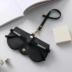 Leather Glasses Case Sunglasses Pouch, Portable Eyeglass Carrying Case, Cute men & women, Multicolour