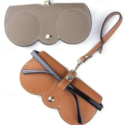 Leather Glasses Case Sunglasses Pouch, Portable Eyeglass Carrying Case, Cute men & women, Multicolour