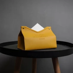 Leather Tissue Box Nordic Car Tissue Box INS Home Living Room Decoration Bedroom Kitchen Desktop Storage Box Napkin Holder