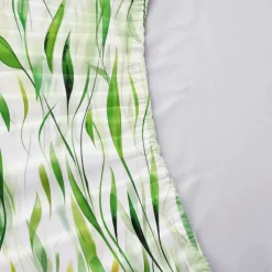 Leaves Pattern Fitted Sheet Set 100% Cotton Ultra Soft Breathable Silky Bed Sheets Deep Pocket Bedding Sheets 3 Piece Queen King Size