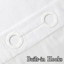 Leaves Waffle-Weave Textured Shower Curtain Set with Snap-in Liner and Sheer Window Water-Repellent Polyester,Grommet Top,120GSM Hotel Quality Spa Style Bathroom Partition No Hooks Required