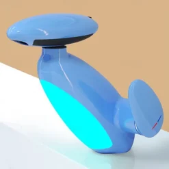 LED Bathroom Sink Faucet, Bathroom Faucet with Removable Sprayer, 4-in-1 Modern, Single Hole Bathroom Faucet, LED Light, Fountain Tap