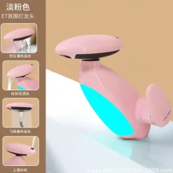 LED Bathroom Sink Faucet, Bathroom Faucet with Removable Sprayer, 4-in-1 Modern, Single Hole Bathroom Faucet, LED Light, Fountain Tap