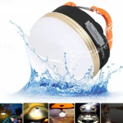 LED Camping Lantern Hanging Tent Light Outdoor Portable 5W Mini Electric Lantern Flashlight for Camping Hiking Fishing Hurricane Emergency