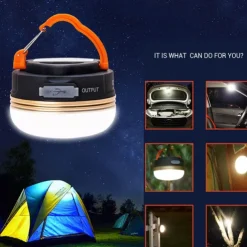 LED Camping Lantern Hanging Tent Light Outdoor Portable 5W Mini Electric Lantern Flashlight for Camping Hiking Fishing Hurricane Emergency
