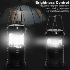 LED Camping Lantern 30leds Outdoor Light Folding Portable Battery Powered LED Camping Tent Light for Outdoor Activities Camping Party Hiking Hurricane Emergency Power Outage Survival Kit