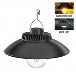 LED Camping Lights Outdoor Rechargeable Portable Lantern Lights Waterproof Flashlight 2 Lighting Modes