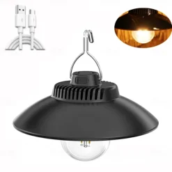 LED Camping Lights Outdoor Rechargeable Portable Lantern Lights Waterproof Flashlight 2 Lighting Modes