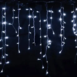 LED Curtain Lights Solar 3x0.5m 4mx0.6m 5x0.8 24V Low Voltage Remote Control Solar Power Plug-in Dual Purpose String Light Thanksgiving Christmas Outdoor Party Garden Decoration Fairy Lights Gypsophila 1 set