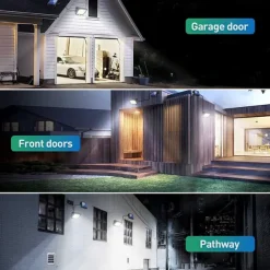 LED Flood Lights Split Solar Lamp Outdoor Motion Sensor LED Solar Floodlight Outdoor Safety Solar Lamp Waterproof 3 Lighting Modes Including 16.4 Feet (about 5 meters) Cable Suitable for Garden Yard Garage