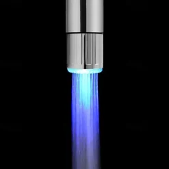 LED Light Water Faucet Tap Heads Temperature Sensor RGB Glow LED Shower Stream Bathroom Shower faucet 3 Color Changing