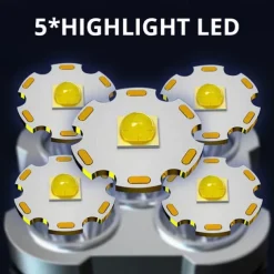 5led Multifunctional Bright Flashlight Outdoor Portable COB Side Light Work Light USB Rechargeable