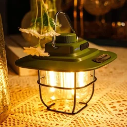 LED Retro Outdoor Camping Lights LED Tent Lights Horse Lantern Smart Rechargeable Portable Lights for Outdoor Hiking Camping Home