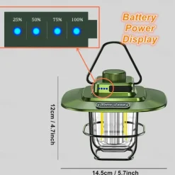 LED Retro Outdoor Camping Lights LED Tent Lights Horse Lantern Smart Rechargeable Portable Lights for Outdoor Hiking Camping Home