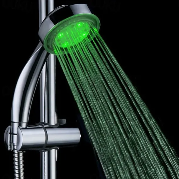 LED Shower Head Color Changing 2 Water Mode 7 Color Glow Light Automatically Changing Handheld Showerhead