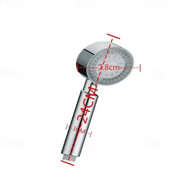 LED Shower Head Color Changing 2 Water Mode 7 Color Glow Light Automatically Changing Handheld Showerhead
