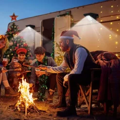 LED Solar Garden Light Outdoor Clip-on Motion Sensing Light IP65 Waterproof Camping Light for Fence Deck Wall Camping Tent Patio