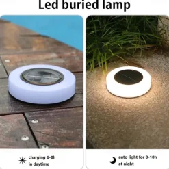 LED Solar Grounded Light Solar Power Buried Lights Garden Outdoor PathWay Floor Light Yard Fence Under Ground Stairs Decking Light