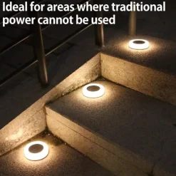 LED Solar Grounded Light Solar Power Buried Lights Garden Outdoor PathWay Floor Light Yard Fence Under Ground Stairs Decking Light