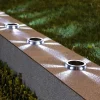 6LED Solar Lights Outdoor IP65 Waterproof Buried Light For Patio Lawn Stairs Steps Garden Decoration Outdoor Solar Lights 2pcs