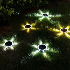 6LED Solar Lights Outdoor IP65 Waterproof Buried Light For Patio Lawn Stairs Steps Garden Decoration Outdoor Solar Lights 2pcs