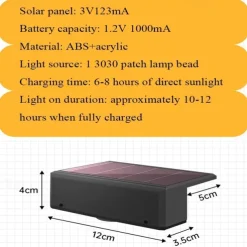 LED Solar Outdoor Lights Wall Light Fence Lights Super Bright Patio Lights Outdoor Lighting Waterproof Garden Light Balcony Fence Porch Home Decoration Solar Night Lamp