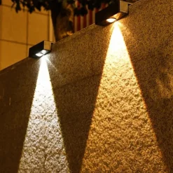 LED Solar Outdoor Lights Wall Light Fence Lights Super Bright Patio Lights Outdoor Lighting Waterproof Garden Light Balcony Fence Porch Home Decoration Solar Night Lamp