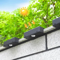 LED Solar Outdoor Lights Wall Light Fence Lights Super Bright Patio Lights Outdoor Lighting Waterproof Garden Light Balcony Fence Porch Home Decoration Solar Night Lamp