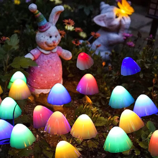 LED Solar String Light Outdoor Garden Decoration Mushroom Lights IP65 Waterproof Garland Patio Decor Outdoor Solar Lights Fairy Light