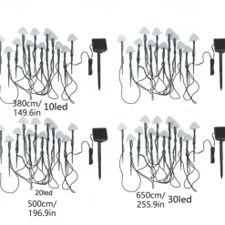LED Solar String Light Outdoor Garden Decoration Mushroom Lights IP65 Waterproof Garland Patio Decor Outdoor Solar Lights Fairy Light