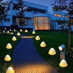 LED Solar String Lights, Fairy Path Lawn Landscape Mushroom Lamp for Outdoor Christmas Garden, Patio, and Street Decoration