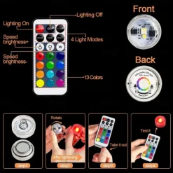 3LED Submersible Light Diving Tank Light Underwater Submersible Light Remote Control Only for RGB Version 1pcs