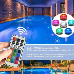 3LED Submersible Light Diving Tank Light Underwater Submersible Light Remote Control Only for RGB Version 1pcs