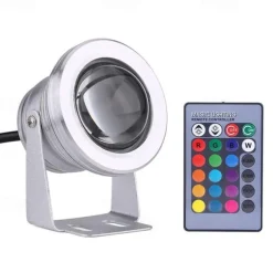 LED Underwater Pond Lights RGB Fountain Spot Lights Remote Control RGB Waterproof Color Changing 12V LED Beads for Landscape