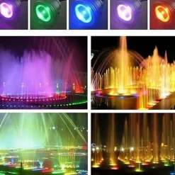 LED Underwater Pond Lights RGB Fountain Spot Lights Remote Control RGB Waterproof Color Changing 12V LED Beads for Landscape