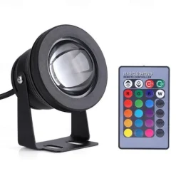 LED Underwater Pond Lights RGB Fountain Spot Lights Remote Control RGB Waterproof Color Changing 12V LED Beads for Landscape