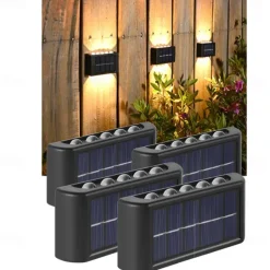 10LEDs Solar Wall Lamp Outdoor Waterproof Solar Lights Up And Down Luminous Lighting For Garden Street Landscape Balcony Outdoor Decor