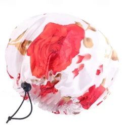 Leopard Print Silk Shower Cap, Double Waterproof Layers Shower Cap, Reusable EVA Hair Caps For Hair Protection, Seven Colors Available, For Men And Women Daily Bath Care