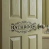 Letter Graphic Wall Sticker, English Logo Bathroom Wall Door Sticker, Removable Wall Decals For Home Bathroom, Home Decor