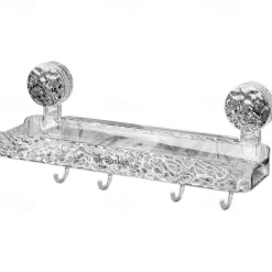 Light luxury Style Punch-Free Storage Rack,Shower Organizer Suction, Suction Cup Shelf, Shower Dispenser Soap Organizer, No-Drilling Shower Caddy - Suction Corner Shower Organizer