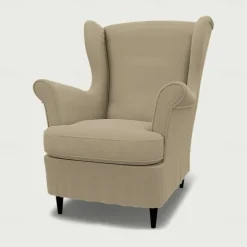 Linen Wingback Chair Cover with Armrest Cover Machine Washable Dryable STANDcover LITB PRIME cover