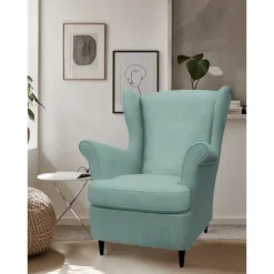 Linen Wingback Chair Cover with Armrest Cover Machine Washable Dryable STANDcover LITB PRIME cover