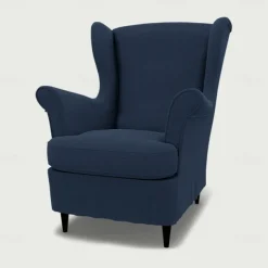 Linen Wingback Chair Cover with Armrest Cover Machine Washable Dryable STANDcover LITB PRIME cover