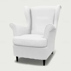 Linen Wingback Chair Cover with Armrest Cover Machine Washable Dryable STANDcover LITB PRIME cover