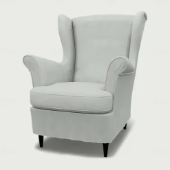Linen Wingback Chair Cover with Armrest Cover Machine Washable Dryable STANDcover LITB PRIME cover