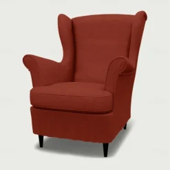 Linen Wingback Chair Cover with Armrest Cover Machine Washable Dryable STANDcover LITB PRIME cover