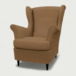 Linen Wingback Chair Cover with Armrest Cover Machine Washable Dryable STANDcover LITB PRIME cover